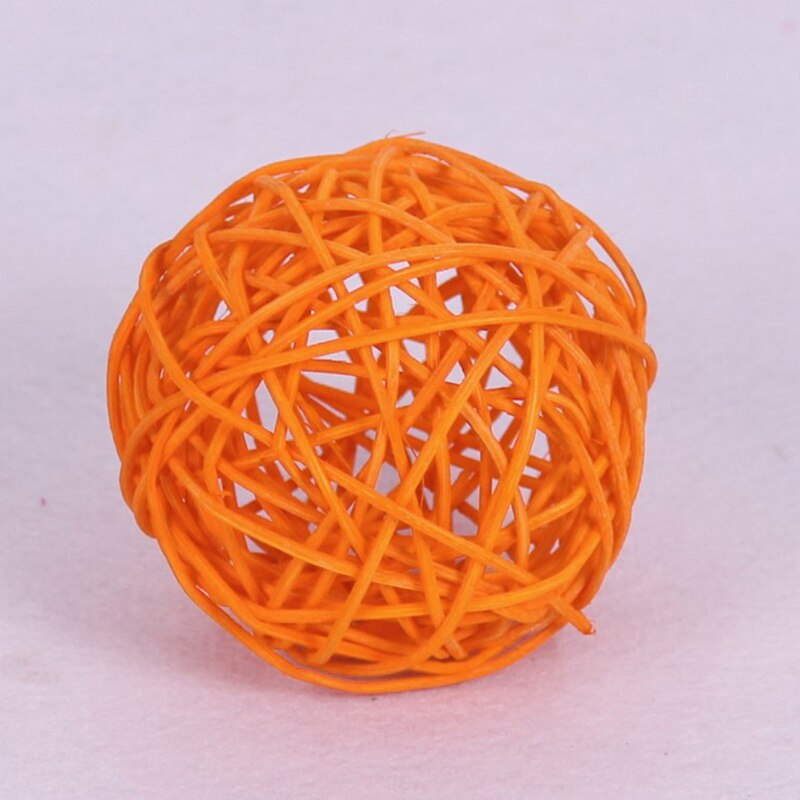 20pcs 3cm Multicolor Sepak Takraw Rattan Ball Birthday Party Decor Wedding Decorations Christmas Home Craft Ornament Baby Toys: Orange Yellow