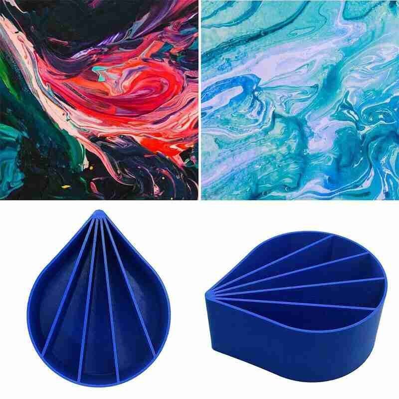 12oz Acrylic Pour Cup 5 Channels Paint Pouring Split Cup Art Pour Supplies Oil Drawing Set For Artist DIY Art Supplies Oil Paint
