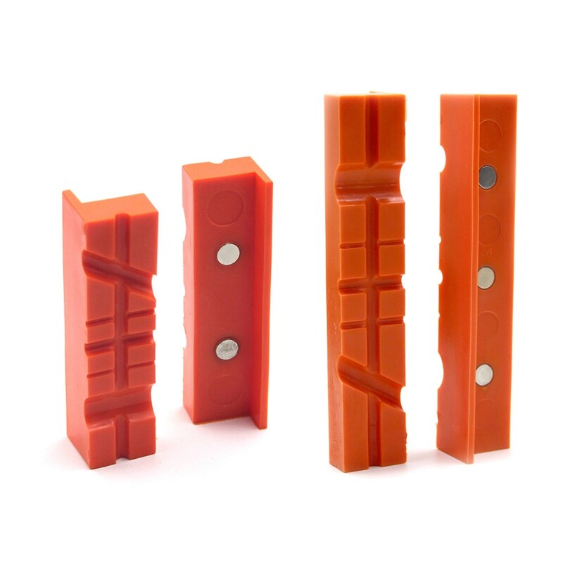 2 st magnetisk bänk skruvstäd käftdyna flerspår fräs skruvstäd hållare grepp bänk skruvstäd tillbehör beskyddare