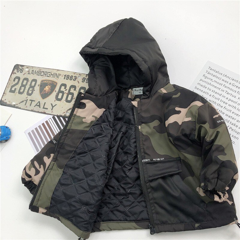 Girls denim jacket 20 autumn and winter Korean letters thickened coat lamb hair detachable fur collar coat tide