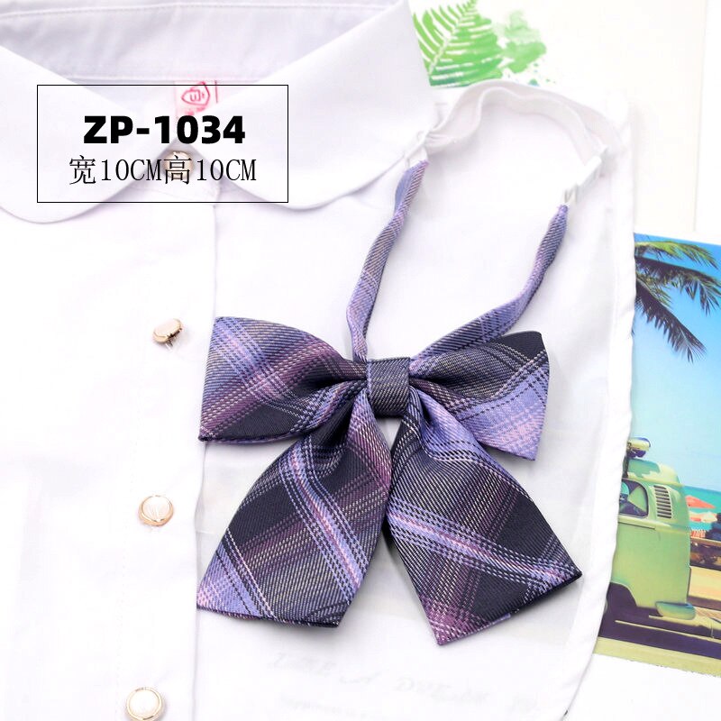 Cosplay Schmetterling frauen Fliege lässig V-ausschnitt Baumwolle JK Uniformen Bogen Krawatten Damen Mädchen Schule Hochzeit Party Bowties Bogen knoten: Licht Lila