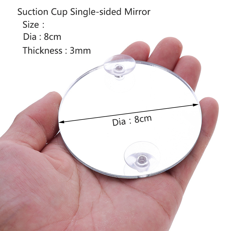 Akrylowe akwarium Betta lustro ryba czołg Pływające okrągłe lustro dla ryb Betta Flowerhorn Cichlid trening 4cm/5cm/6cm/7cm/8cm: Różowy