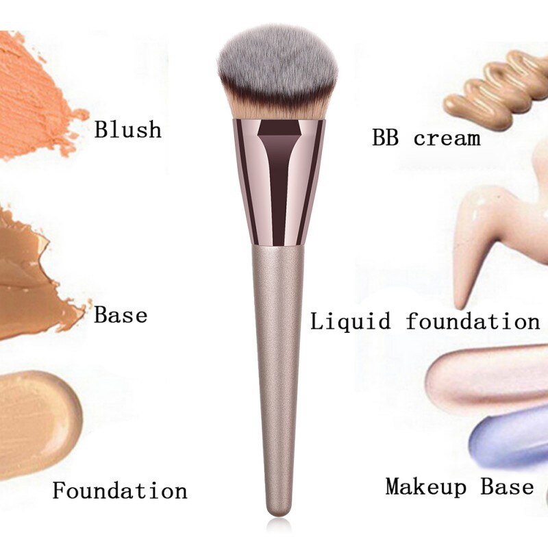 1pc store bronzer børste fiber hår ansigtskontur blush foundation pudder makeup børste kosmetisk værktøj