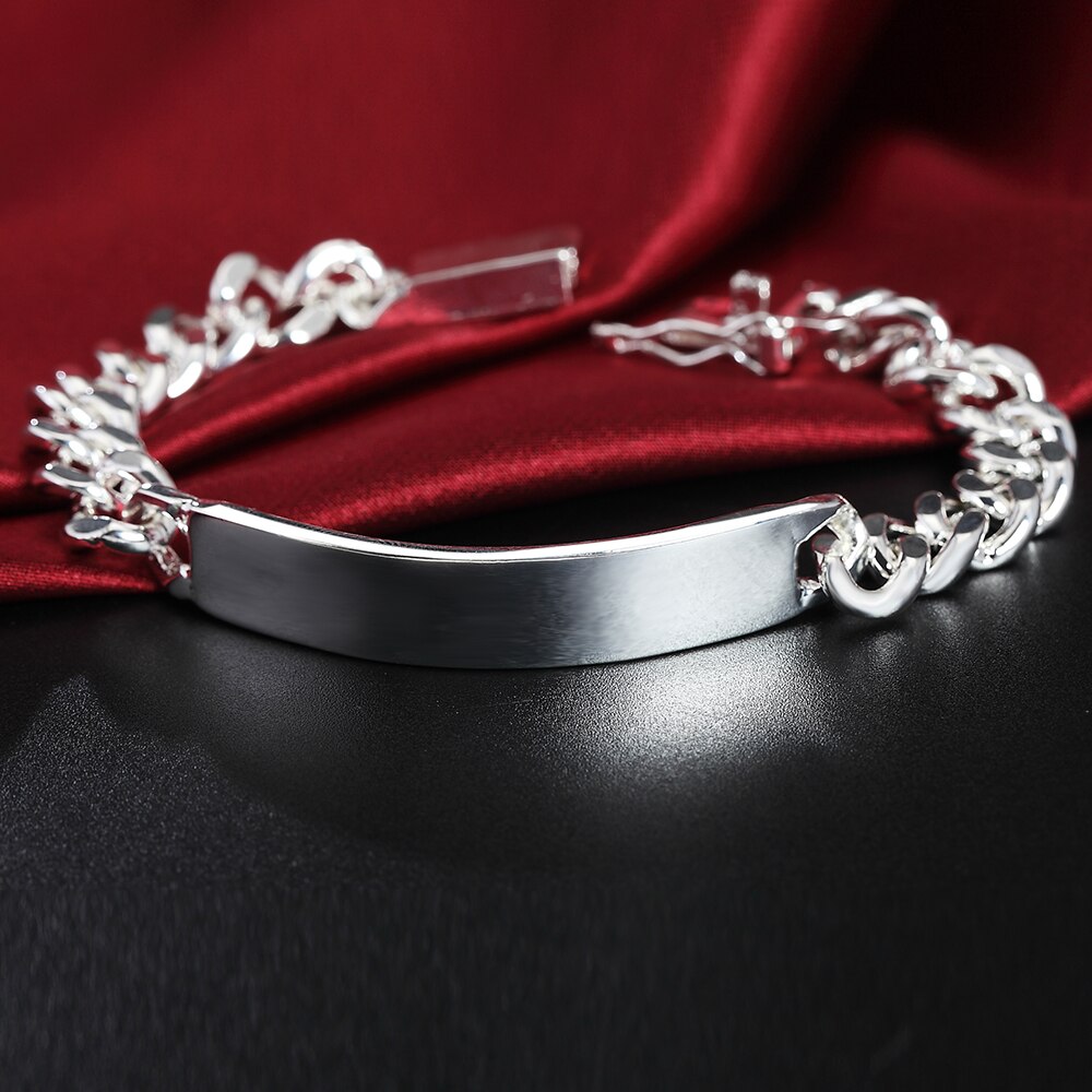 Heiße neue 925 Sterling silber 10MM kette Armbänder für männer Hochzeit partei Wilden klassische Weihnachten Schmuck
