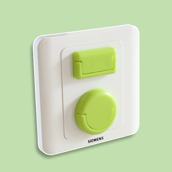 Babyinner 40 Pcs Sockets Coveres ABS Material Outlet Plug Anti Electric Shock Cover Kids Electrical Safety Protector: Green