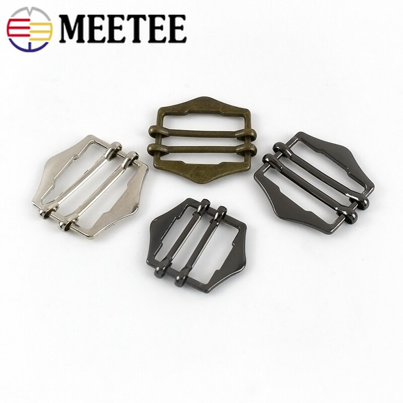 5pcs 20/25/30mm Double Metal Buckles for Backpack Webbing Adjustable Bag Buckle Clasps Pin Buckle DIY Crafts