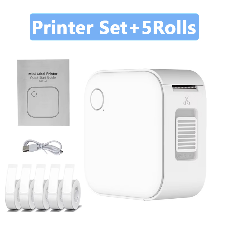 Mini Portable Label Printer Label Maker Machine Small Label Maker Pocket Sticker PrinterFor Home/Office Similar to D110/D11: green