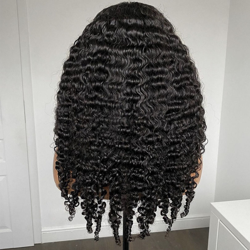 Babyhair-Peluca de cabello sintético para mujer, postizo de encaje frontal, corte Bob corto, rizado, color negro Natural, predespuntado, 180 de densidad, resistente al calor, sin pegamento