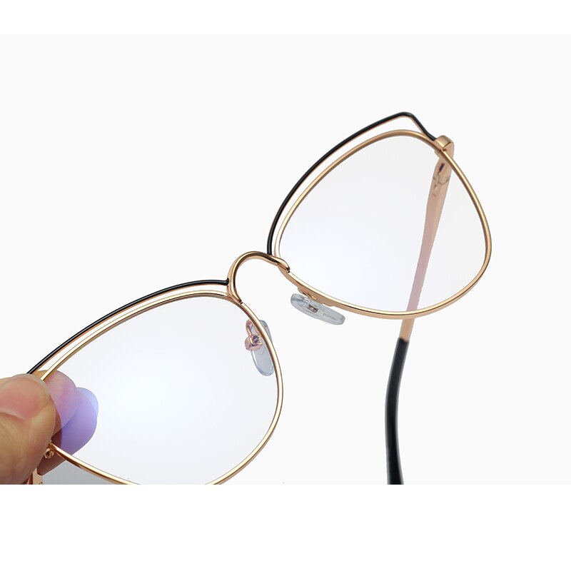Anti-Blue Blocking Glasses Trends Cat Eye Women's Glasses Frame Oversized Optical Decorative Glasses