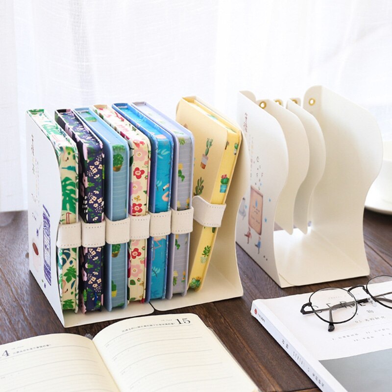 Retractable bookshelf simple desktop to organize books by students office foldable book block file box folder