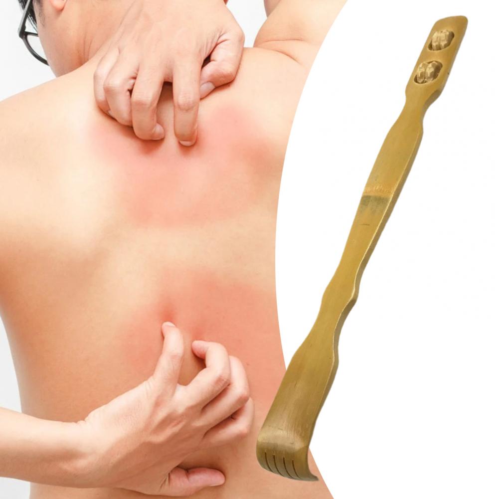 2Pcs/Set Back Scratcher Wear-Resistant Relief Itchy Compact Bamboo Wood Long Backscratcher Body Relaxation Massager for Adult