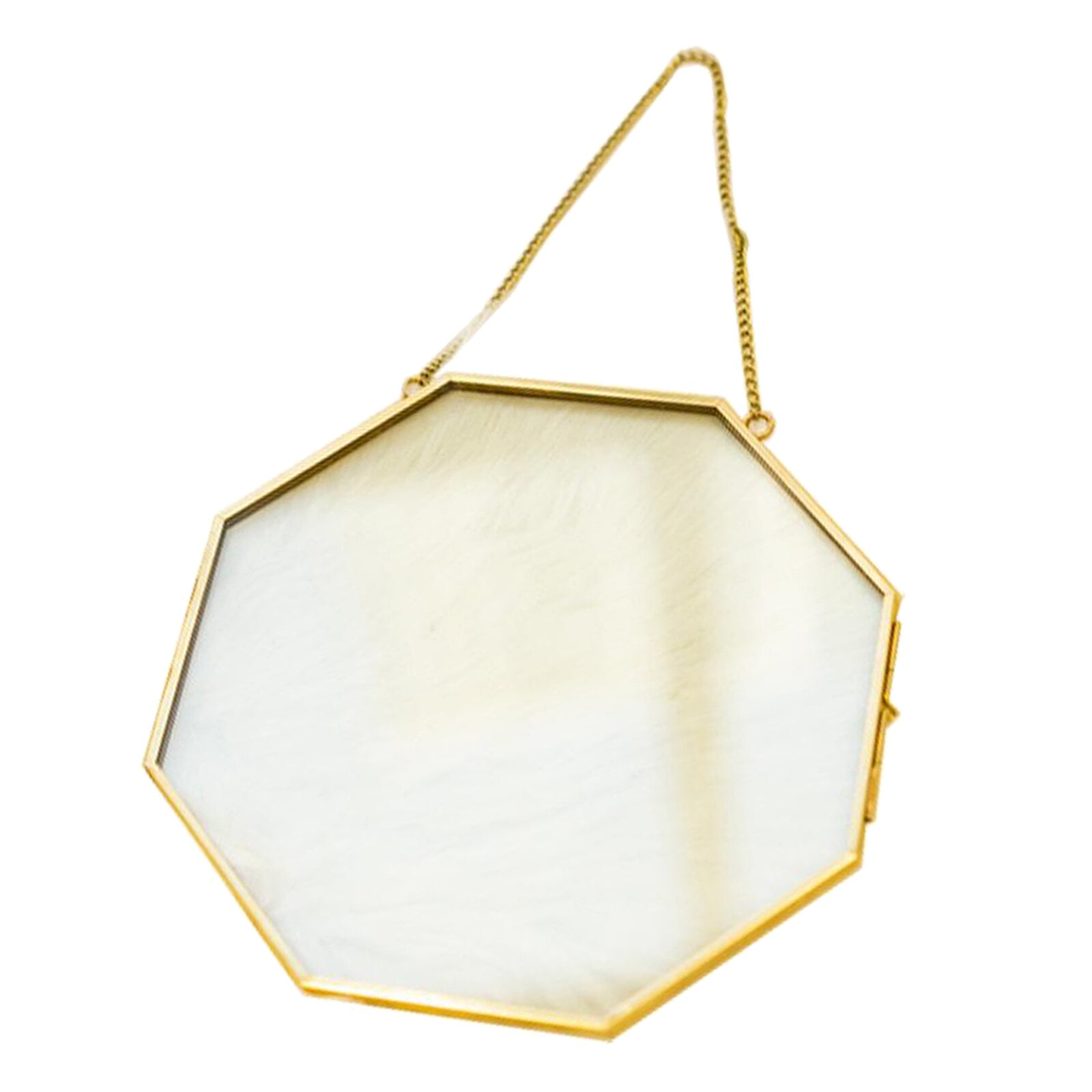 Brass Hanging Photo Frame Geometric for Display Plant Artwork