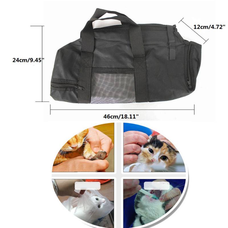 1Pcs Kat Grooming Tas Terughoudendheid Tas Katten Nail Knippen Cleaning Grooming Tas Huisdier Supply Cat Carriers