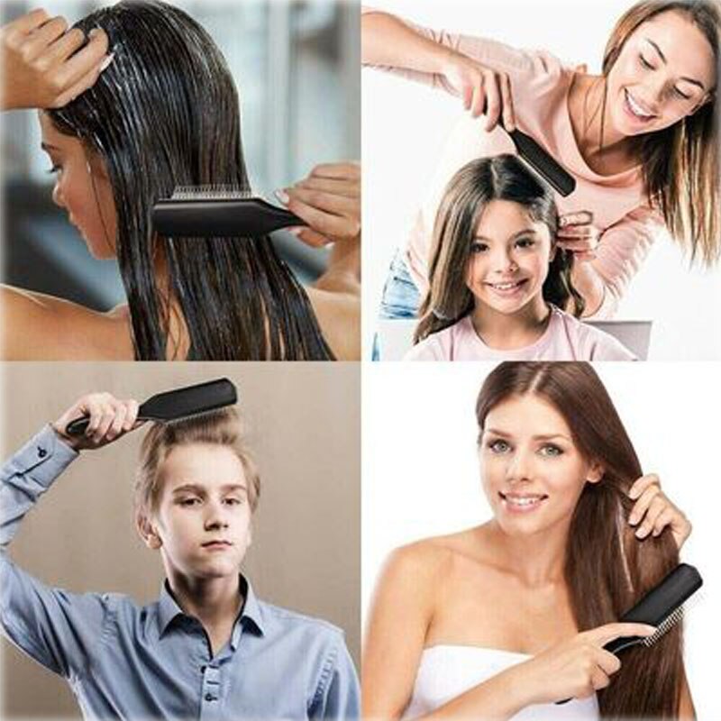 Peine de 9 y 5 filas para desenredar el cabello, cepillo de cola de rata, peinado, pelo mojado y rizado liso, cepillo de masaje para el cuero cabelludo para mujer