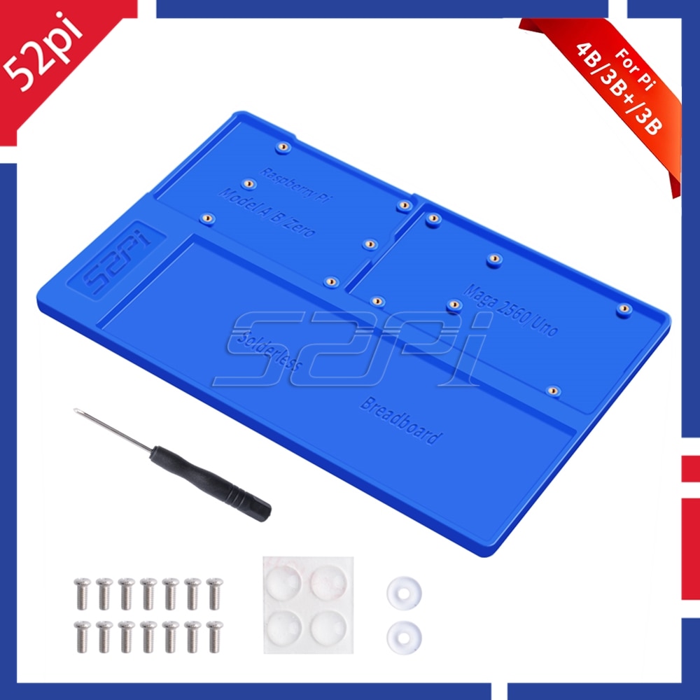 52Pi Original ABS Experiment Holder Platform DIY Kit for Raspberry Pi 4B / 3B+ / 3B / 2B / B+, Zero/W Arduino Uno, Mega 2560