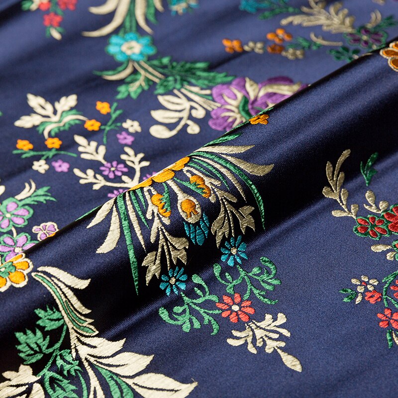 Bloem Satijn Stoffen Brokaat Jacquard Patroon Jurk Stof Rood Voor Naaien Cheongsam En Kimono Materiaal Voor Diy: zanglan