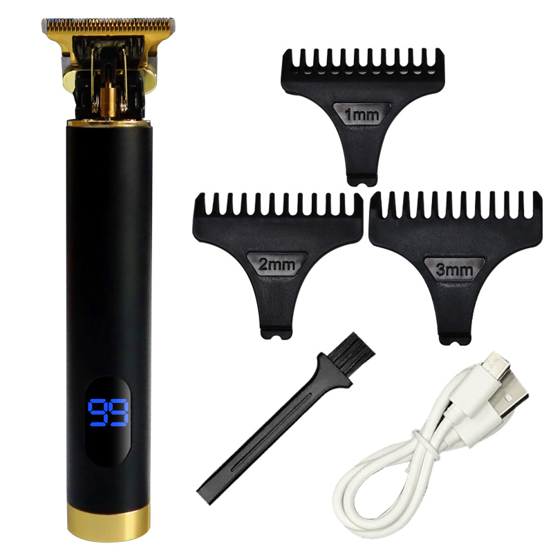 Hair Trimmer for men's shaver USB charging Electric hair cutting machine T9 rechargeable beard trimmer LCD Hair clipper