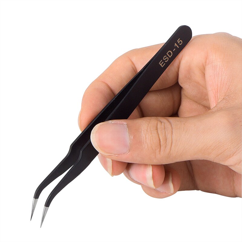 Jcd 7Pcs Industriële Pincet Set Rvs Onderhoud Gereedschap Precisie Pincet En Tangen Reparatie Handgereedschap