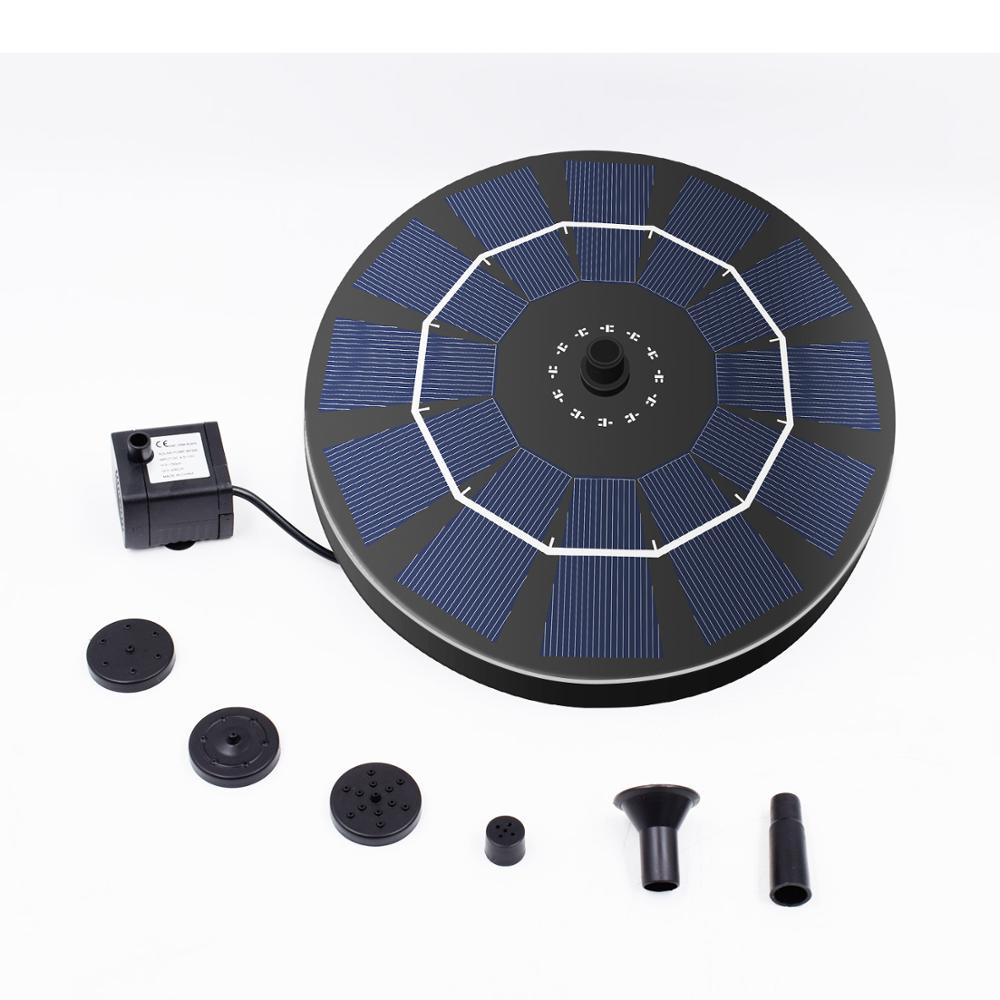800mAh Solar Powered Fountain Garden Pool Pond Solar Panel Floating Fountain Garden Decoration Water Fountain Built-in Battery
