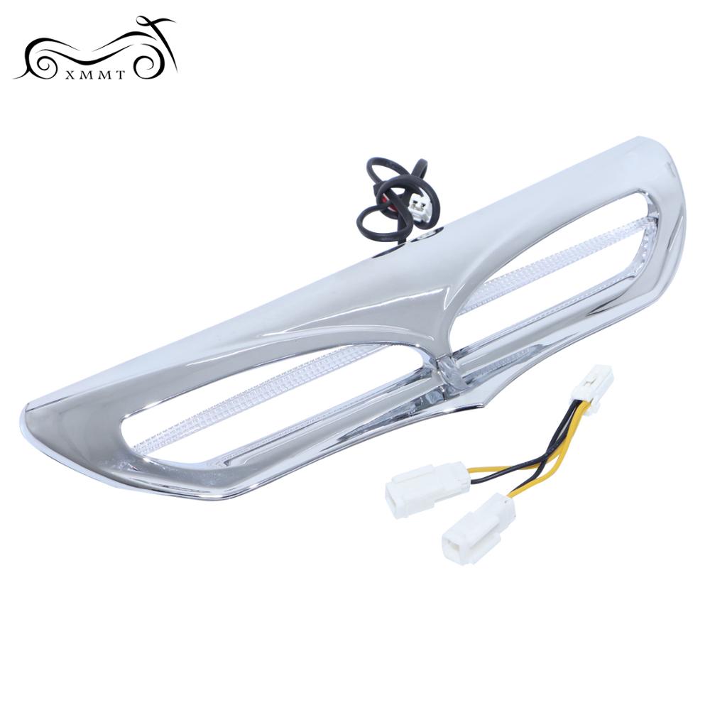 Chrome Motorcycle LED Lighted Fairing Intake Trim Vent Accent Case for Harley Touring Electra Street Glide