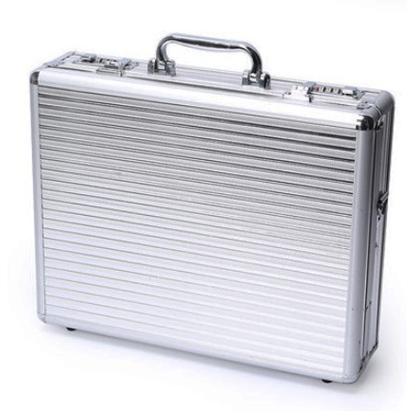 Aluminum alloy tool case portable cipher box Tool safe File box Hardware Equipment Box Multi-function Large size with lock