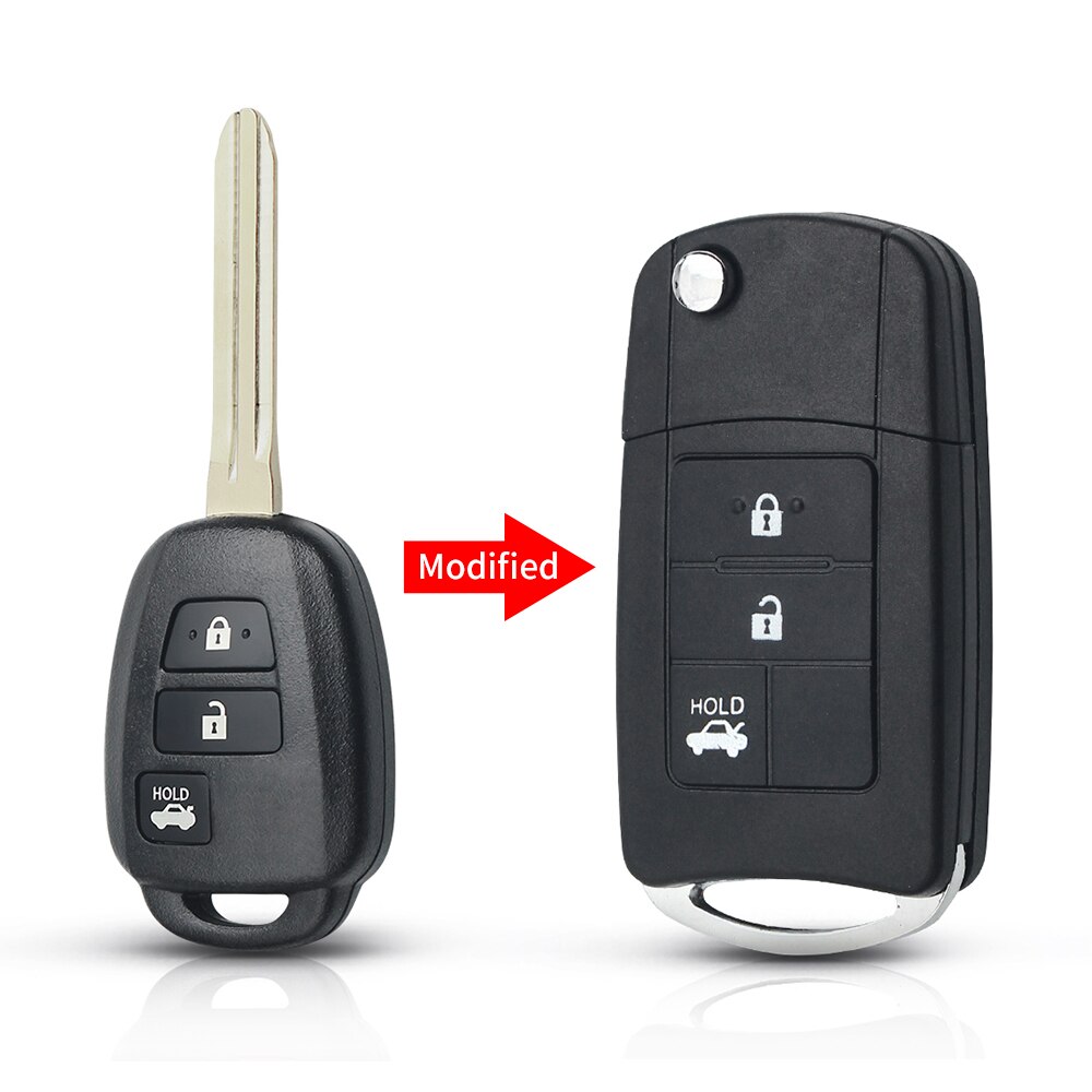 Keyyou Gewijzigd Flip 2/3/4 Sleutel Voor Toyota Reiz Corolla Camry Prius Reiz Rav Vouwwagen Remote Key Shell fob TOY43 Blade Case: Model 5