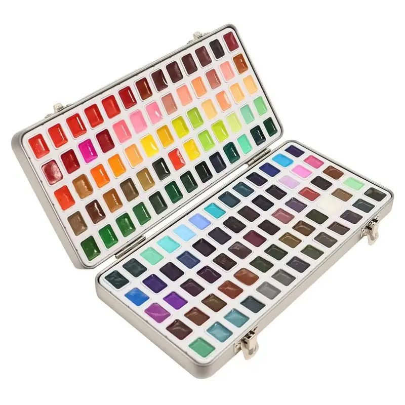 artist watercolor paint 24/36/48/60/98/130colors art set drawing pigment art supplies: WHITE