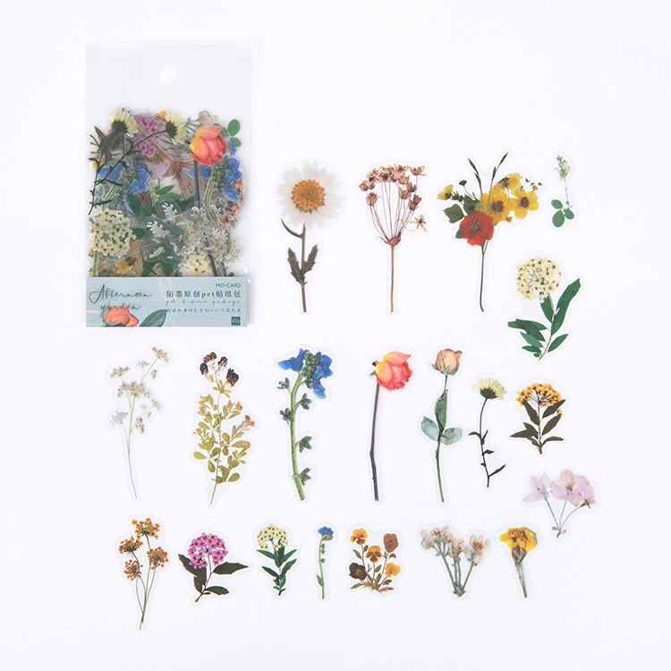 Jenny's Time Series Decorative Stickers Flower mushroom plant butterfly Scrapbooking Stick Label Diary Stationery Album Stickers: 6