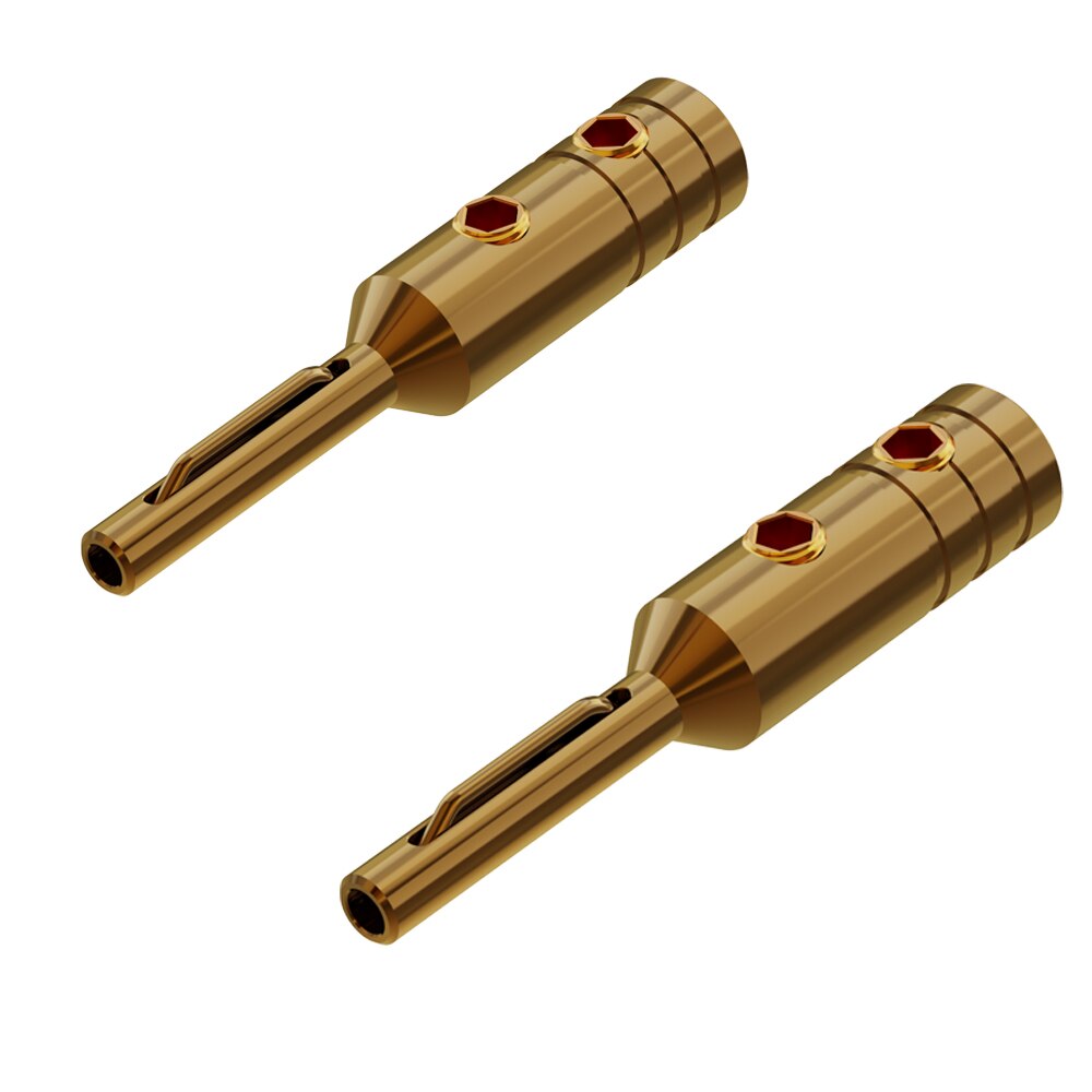 Monoaudio B80 99.998% connecteur de fiche banane en cuivre pur rouge plaqué or/Rhodium, prise de câble Audio pour haut-parleur