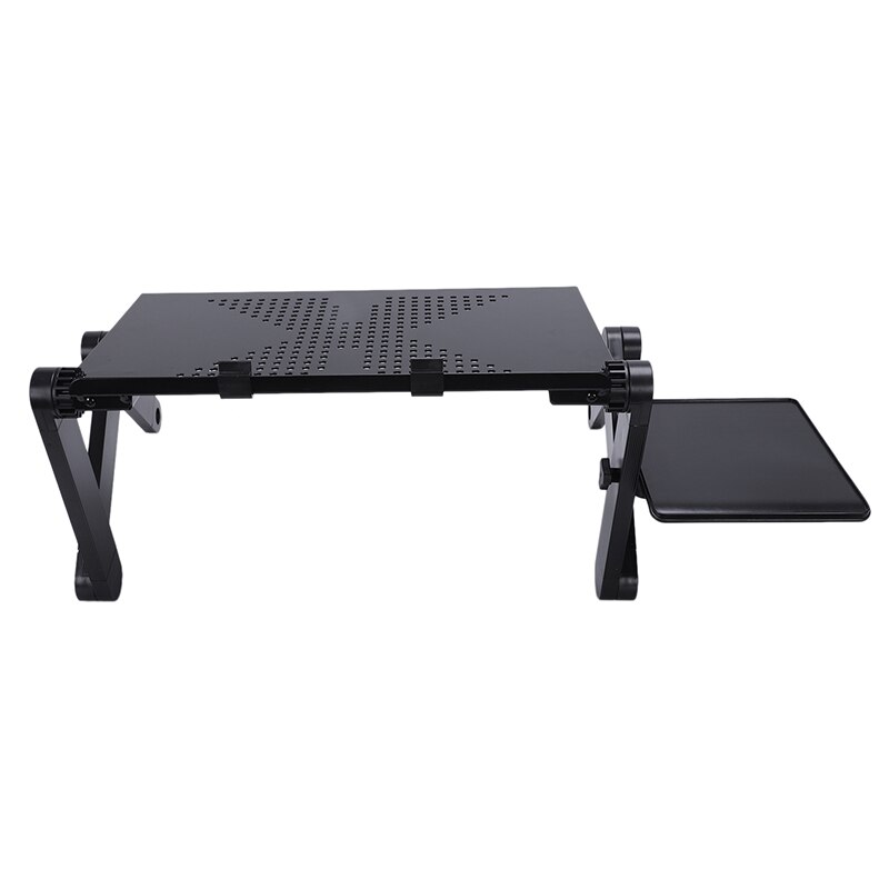 Nero 360 gradi Regolabile pieghevole del computer portatile taccuino Scrivania Ventilatore Da Tavolo Foro di Supporto Del Vassoio