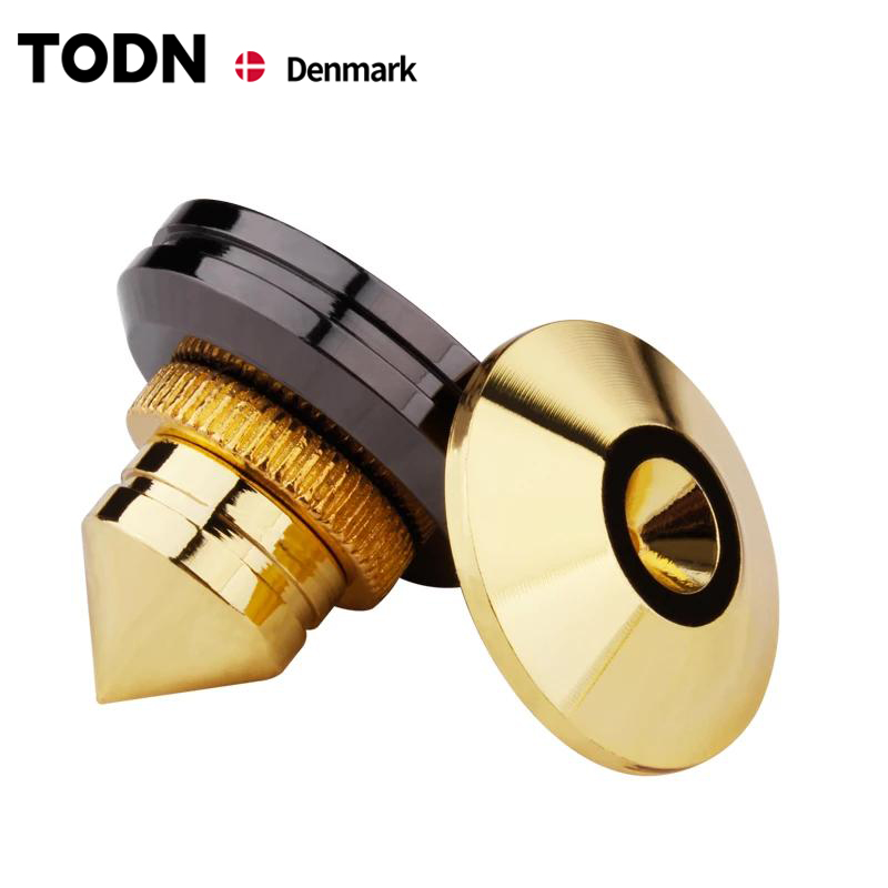 4 Sets Lautsprecherständer Füße Fußpolster Reines Kupfer Gold Lautsprecherbox Spikes Kegel Boden Fußnagel M28 * 26