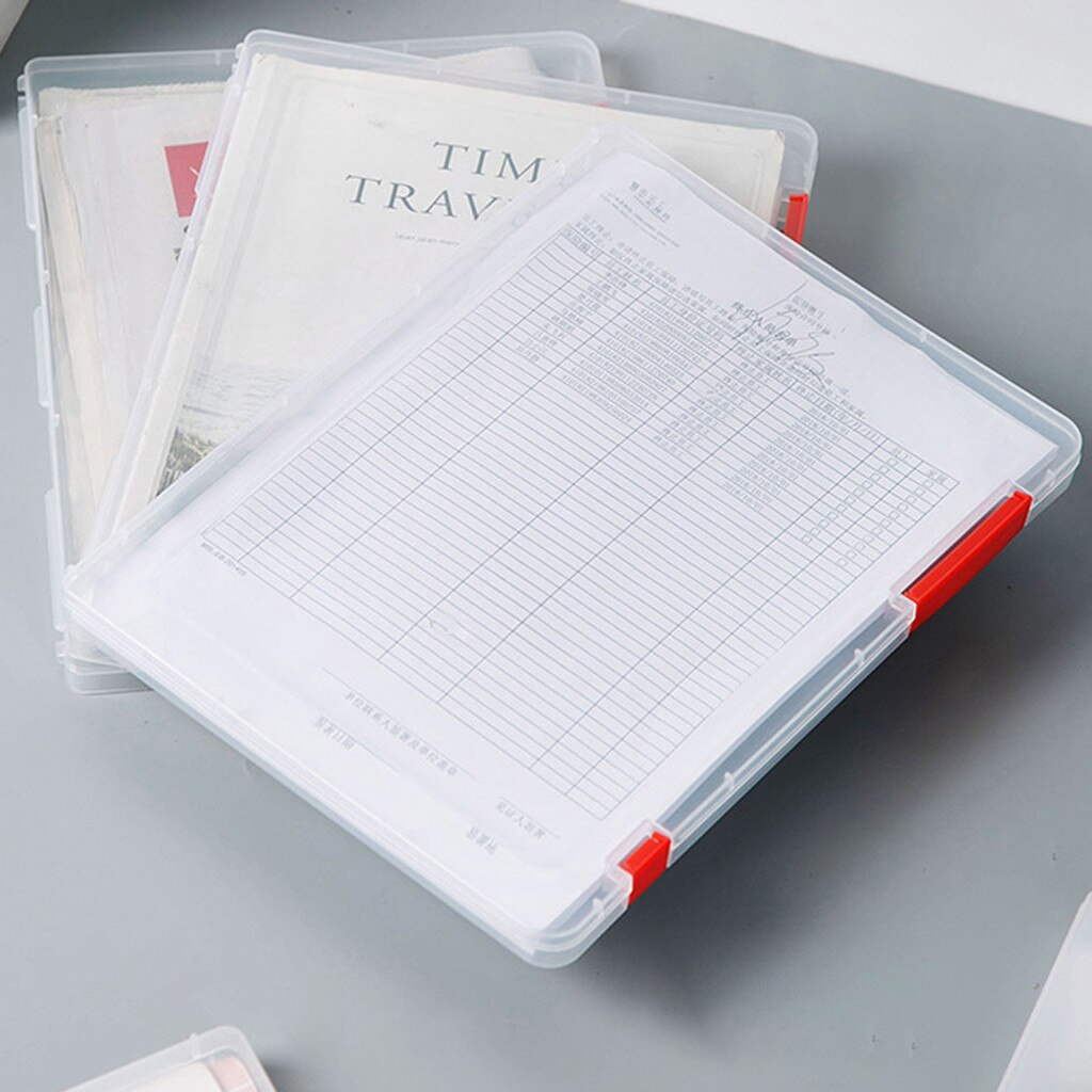 Anti-wrinkle Tool For Documents A4 Transparent Storage Box Clear Plastic Document Paper Filling Case File Box#g30