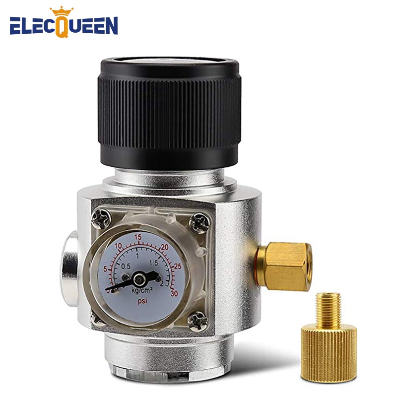0-30 PSI Co2 Charger,Home Brew Mini Co2 Charger with 3/8 '' Thread for Mini Keg Growler Use, Bar Accessories