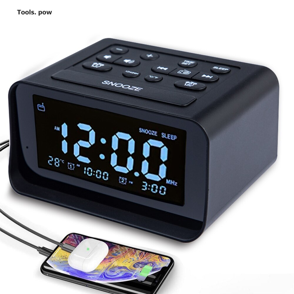MOOOV 477412 Sportman cd-speler met FM-radio, USB-poort, slaapfuncties en ID3 led-display, AUX-in, hoofdtelefoonuitgang, equalizer