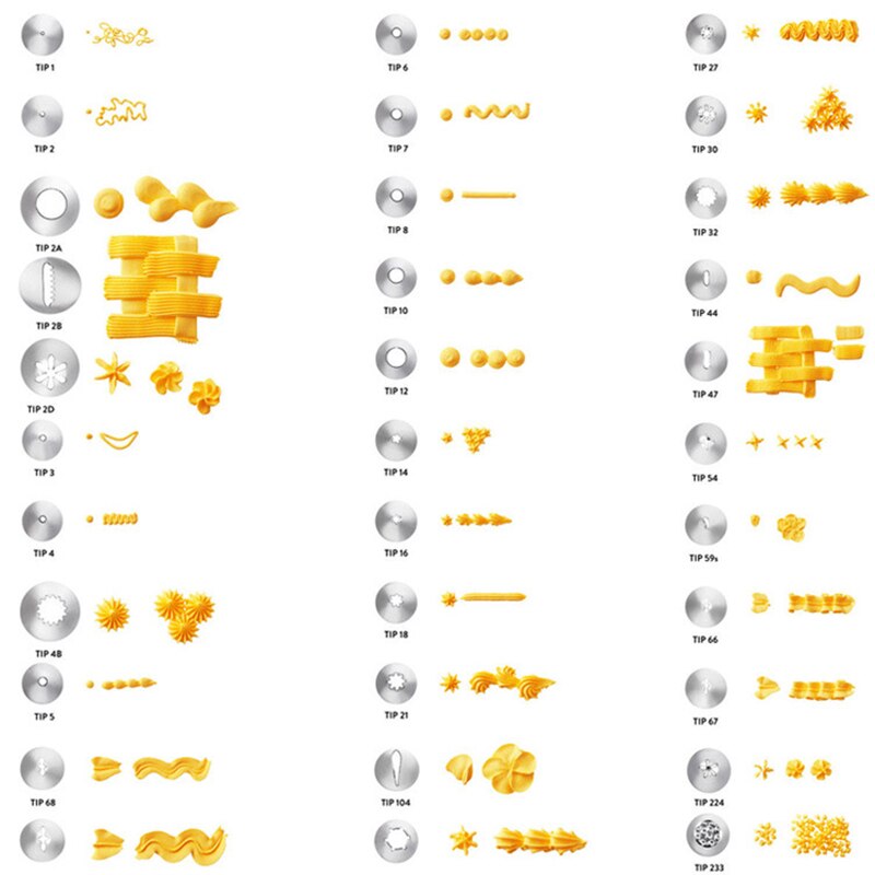 40Pcs Diy Leaf/Star/Rosette Piping Tips Set Pastry Nozzles Piping Bag Nozzles Nozzles Cake Making/Decorating/Icing Tools 057