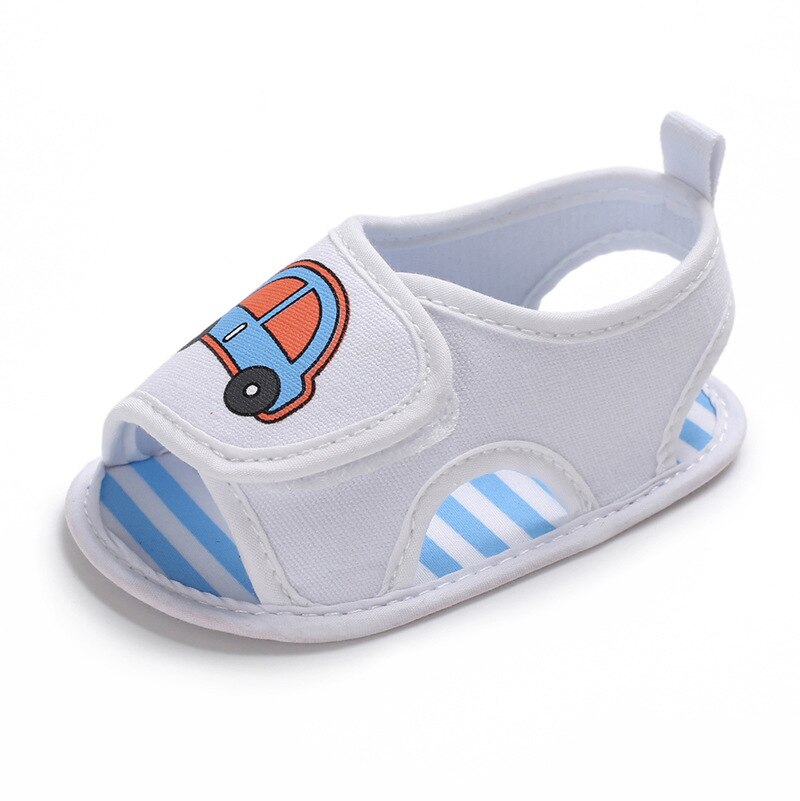 Silicone Car Children Shoes Summer Canvas Unisex Low Tube Toddler Shoes Baby Sandals Newborn Boy for 1-4 Years Old