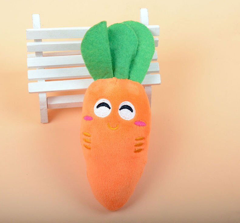 Légumes 7 Mâcher Jouer Jouets Pour Animaux De Compagnie Squeaky Chiot À Mâcher Squeaker Charlatan Poupée Sonore Jouet Simulation Créative Beignet Fournitures Pour Animaux de compagnie Chien Jouets: PT009