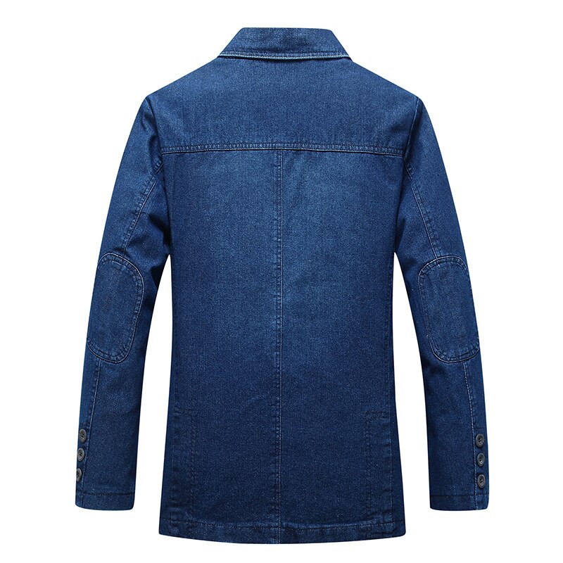 Spring And Autumn Men&#39;s Retro Denim Suit Casual Loose Plus Size Classic Jacket Male High-end Brand Denim Suit Jacket