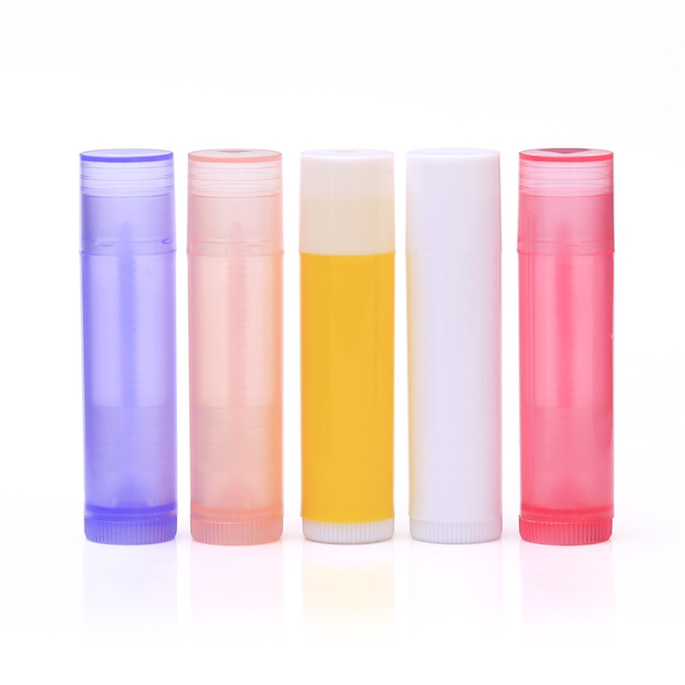 5 PCS Lippenbalsem lege fles tube 5 ml lippenbalsem plastic buizen buizen Kleurrijke mode Lippenstift Cosmetische Containers Lotion