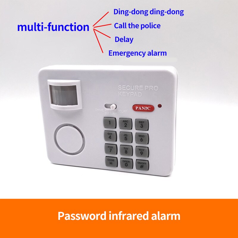 Protective Wireless Motion Sensor PIR Home Garage Shed Fleet White Password Infrared Anti-Theft Alarm Keypad PIR Home Garage