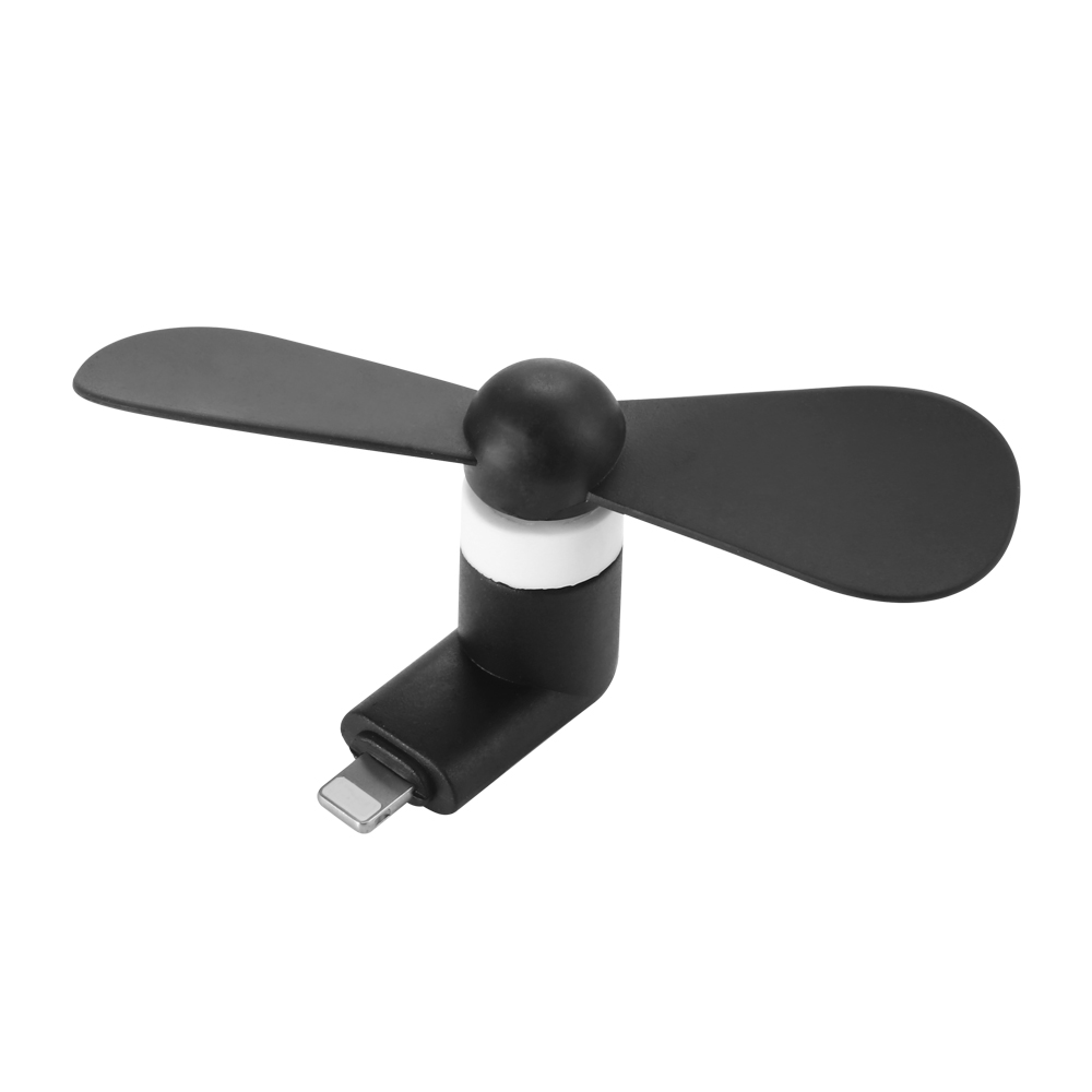 USB Ventilation Fan Cooling Portable Mini Electric Fan Cooler Ventilation Fan Low Noise Strong Wind For IPhone Smartphones: Black