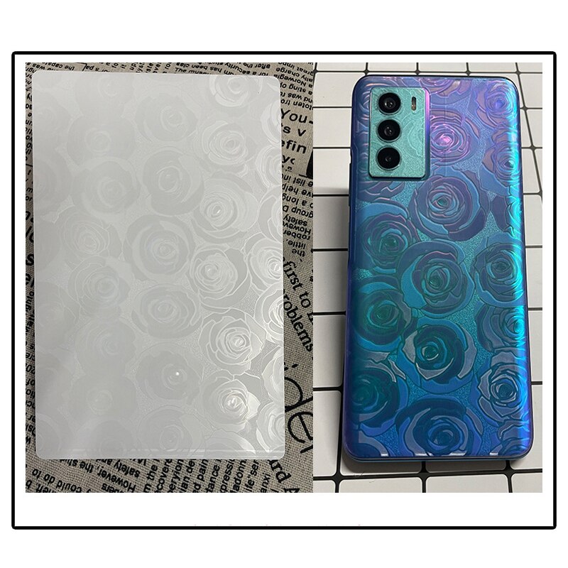 50Pcs 3D Transparant Reliëf Terug Film Sticker Voor Alle Snijmachine Universal Decoratieve Back Cover Protector Flim Skin: MGH