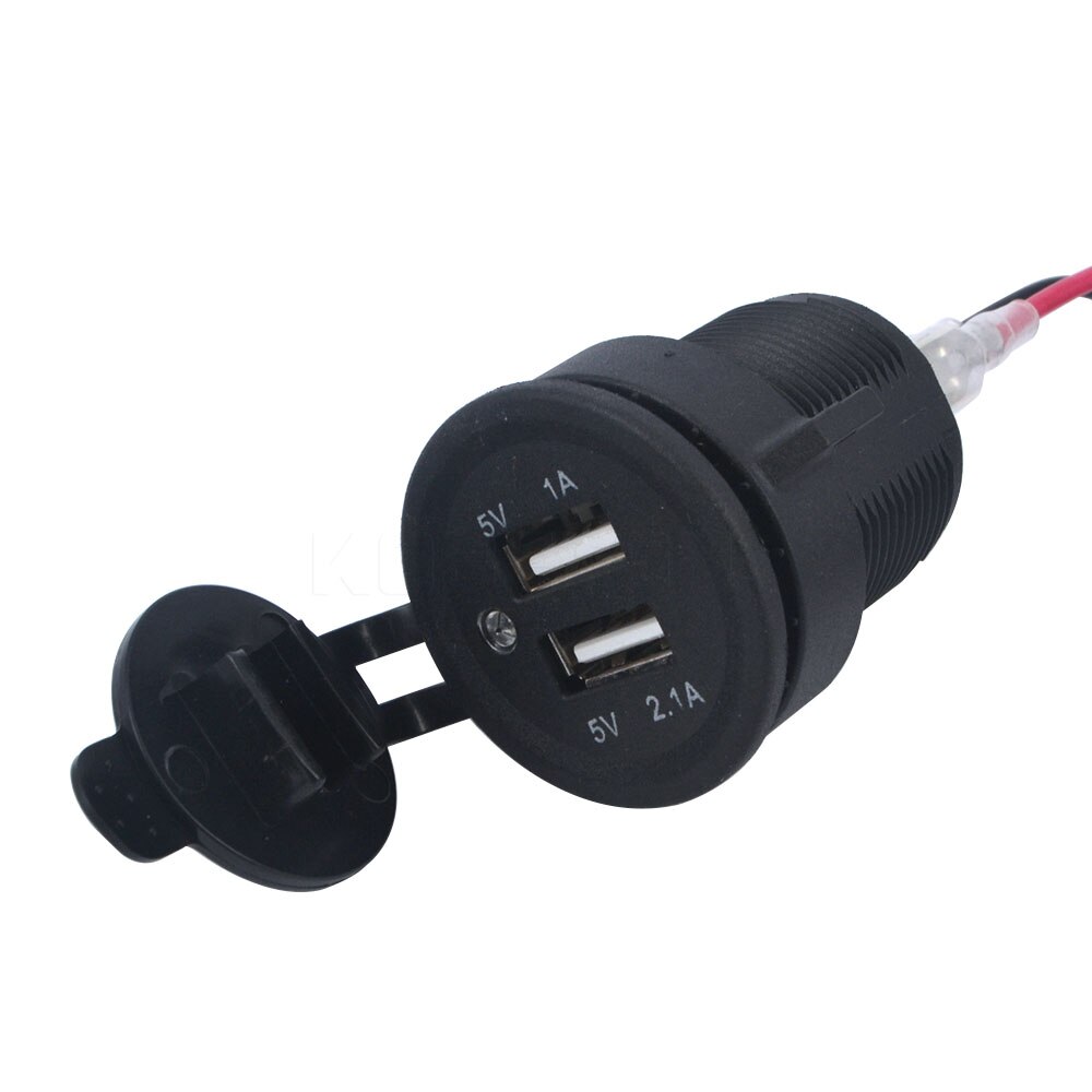 DC 12V Dual USB caricabatteria per auto moto accendisigari caricabatterie adattatore di alimentazione per auto moto