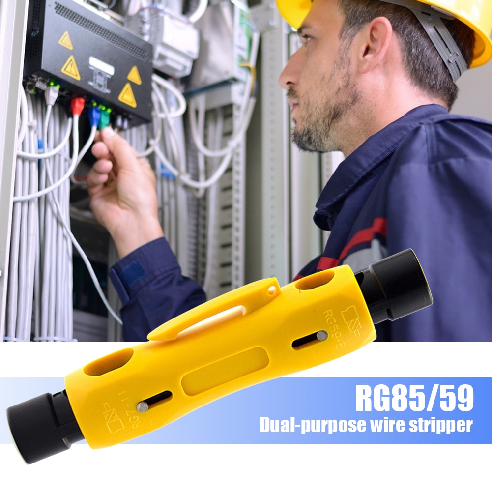 Multifunction Electric Wire Stripper Pen Wire Cable Pen Cutter Rotary RG85/59 Coaxial Cutter Stripping Machine Pliers Hand Tool