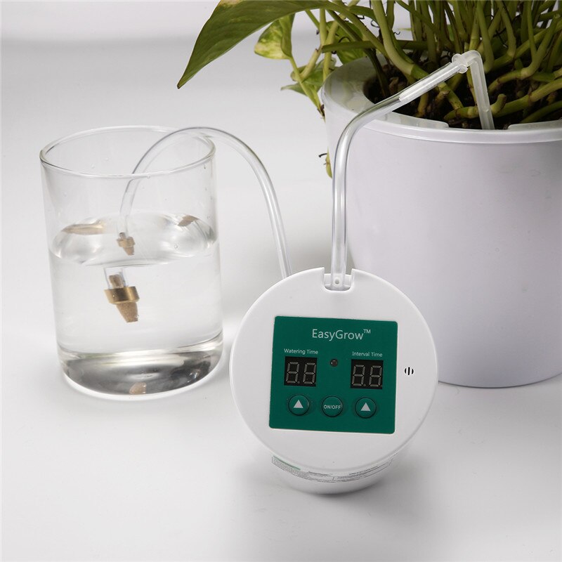 Kit de riego por goteo automático con pantalla LCD, sistema de riego automático para bonsái, vacaciones en interiores, controlador de temporizador de riego para plantas