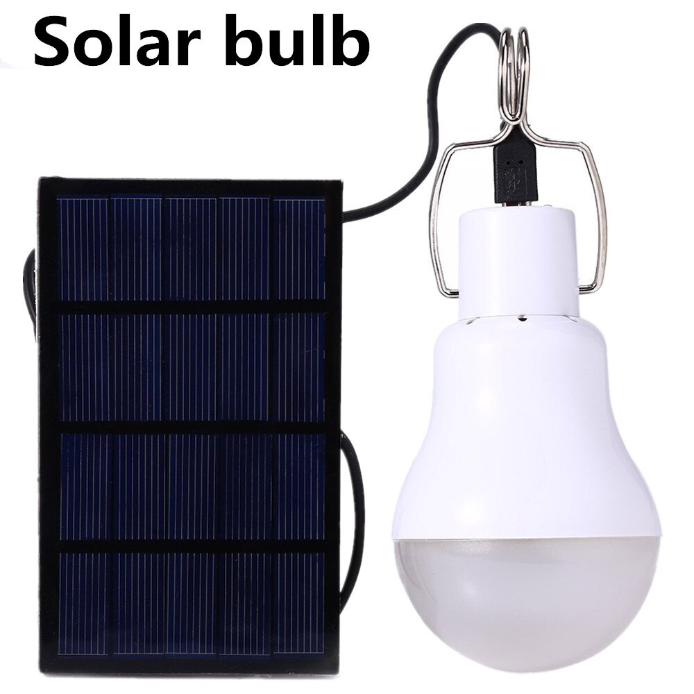 Solar LED Oplaadbare Lamp Thuis Draagbare Outdoor Verlichting Draagbare Kamp Tent Mobiele Camping Emergency Lamp: Default Title