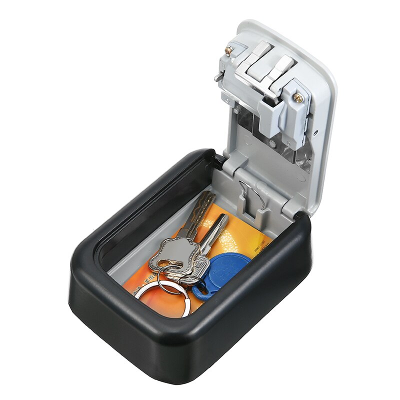 1pc 4 Digit Combination Key Lock Wall Mount Safe Security Storage Case Organizer for Home Security Protection