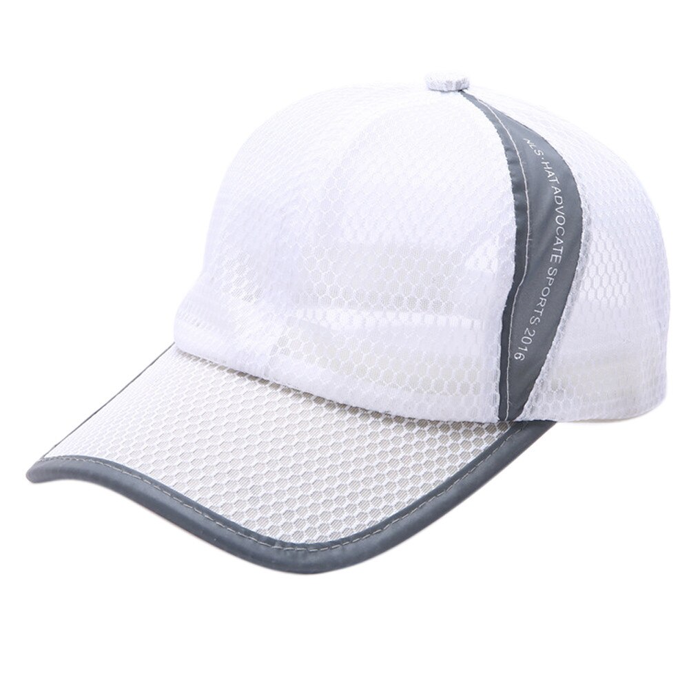Womail baseball cap Unisex Paar Mode Zomer Ademend Mesh Baseball Cap Sport Hoeden Verstelbare Hoed f21: WH