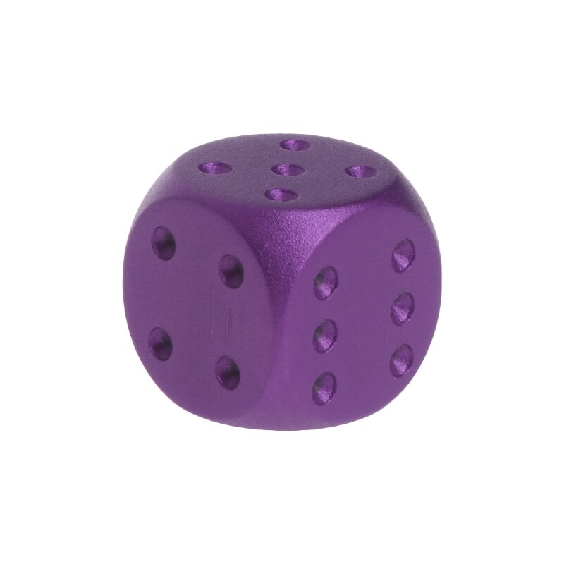 Dés aluminium polyèdre métal solide Club Bar dés jeu outil de jeu 16X16X16mm: purple