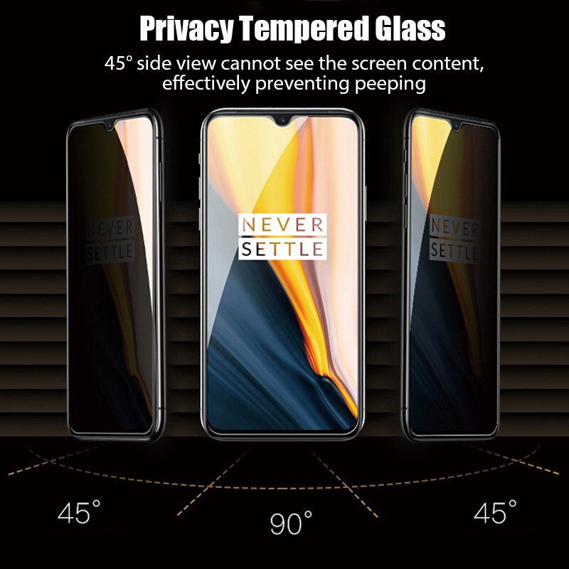 3D Privacy Gehard Glas Voor Oneplus Nord8T N100 N10 5G 7T 6T Volledige Cover Beschermende Glas Voor 7 6 5 Screen Protector